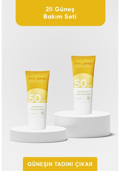 2'li 50 Spf Organik Güneş Kremi- Aydınlatıcı ve Leke Karşıtı Etki