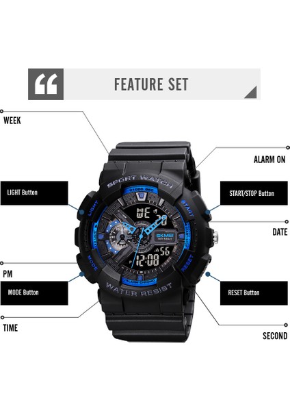 Dijital Erkek Saat - Mavi (Yurt Dışından) fiyatları