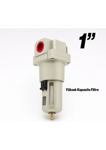 Yüksek Kapasite 1" Pnömatik Hava Filtresi Su Tutucu Nem Ayırıcı Kompresör Hat Temizleme Cihazı fırsatları