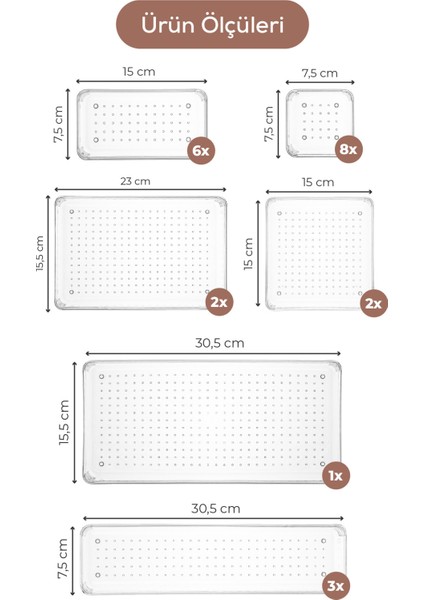 22 Parça Takı Makyaj Dolap Içi-Çekmece Içi Düzenleyici Organizer fiyatları