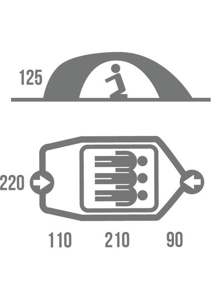 Baron Yeşil 3 Kişilik Çadır