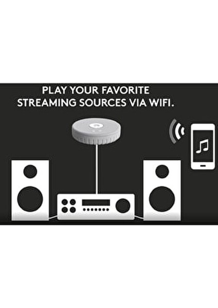 Link 1 Gri Multiroom Streamer Kablosuz Müzik Oynatıcı Kolay Kurulum