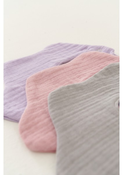 3'lü Pamuk 8 Katlı Multi Müslin Çiçek Kız Bebek Salya Mama Önlüğü,yakalık (Model2) modelleri