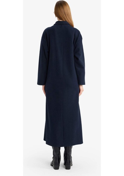 Regular Fit Polo Yaka Uzun Kollu Maxi Elbise G1886AX25WN indirimleri