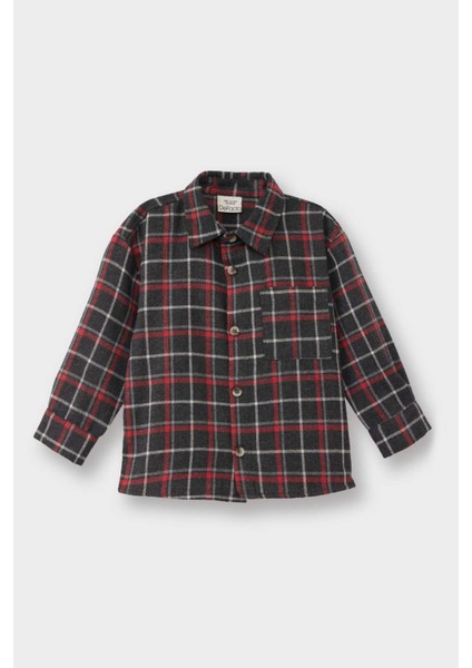 Erkek Bebek Ekose Desenli Flanel Uzun Kollu Gömlek G3723A525WN fiyatları