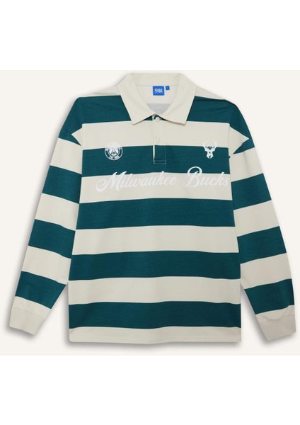 NBA Milwaukee Bucks Boxy Fit Polo Yaka Sweatshirt F5127AX25AU modelleri