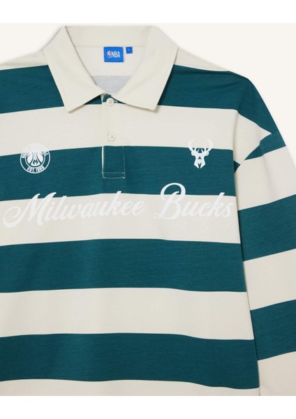 NBA Milwaukee Bucks Boxy Fit Polo Yaka Sweatshirt F5127AX25AU fırsatları