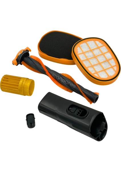 Philips Uyumlu XC7040, XC8043, XC8049, XC8349 Speedpro Max Süpürge Başlık Fırçası, Seperatör, Boru Tamir Kiti ve Filtresi 2 Adet