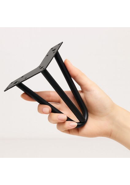 Martı 4 Adet Set Paket 15 cm Siyah Metal Mobilya Ayağı Üçgen Modern Koltuk Sehpa Masa Tv Ünitesi indirimleri