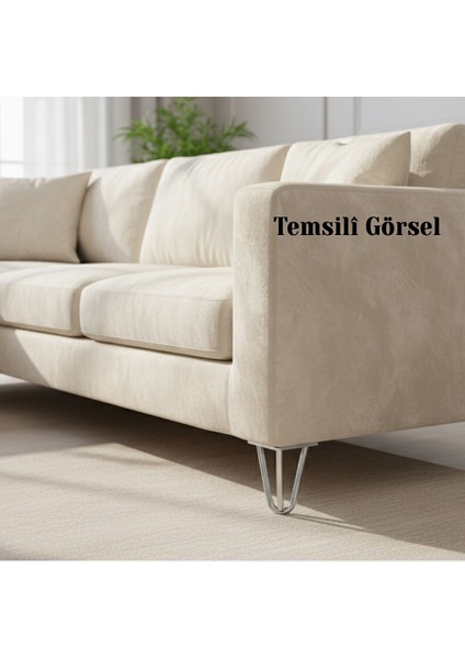 Martı 15 cm Gümüş Krom Metal Mobilya Ayağı Üçgen Modern Tasarım Koltuk Sehpa Masa Tv Ünitesi Uyumlu fırsatları