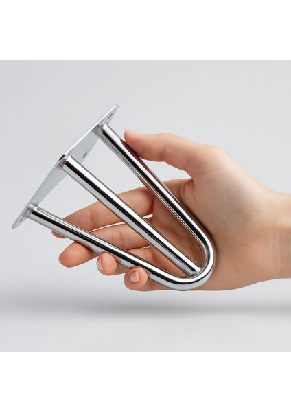 Martı 15 cm 4lü Set Gümüş Krom Metal Mobilya Ayağı Üçgen Modern Tasarım Koltuk Sehpa Masa Tv Ünitesi fiyatları