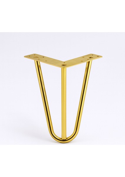 Martı 12 cm Gold Altın Metal Mobilya Ayağı Üçgen Modern Tasarım Koltuk Sehpa Masa Tv Ünitesi Uyumlu