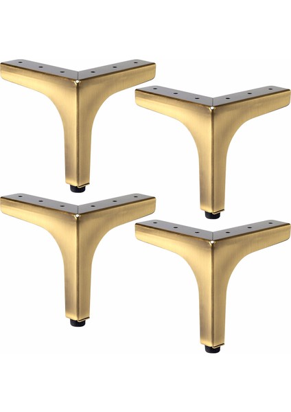 Dekor 12 cm Antik Metal Mobilya Ayağı 4 Adet Set Dayanıklı Koltuk Sehpa Masa Tv Ünitesi Destek Ayağı