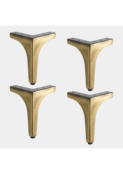 Dekor 17 cm 4 Adet Antik Metal Mobilya Ayağı Sağlam Sehpa Masa Koltuk Tv Ünitesi Modern Destek Ayak