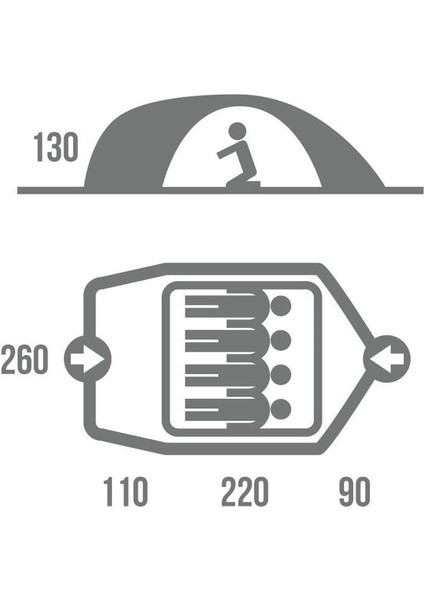 Baron Yeşil 4 Kişilik Çadır