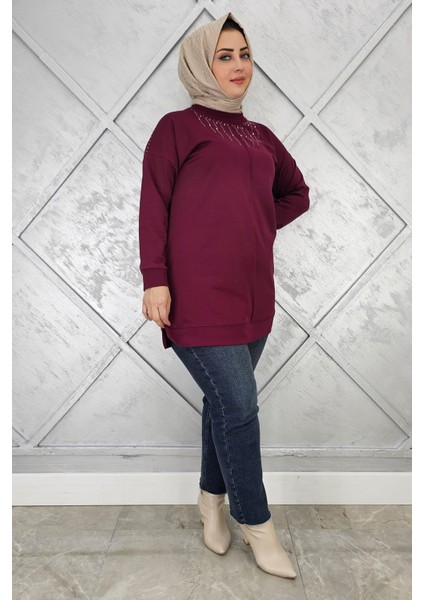 Kadın Taş Detaylı Tesettür Tunik