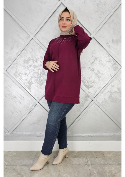 Kadın Taş Detaylı Tesettür Tunik fiyatları