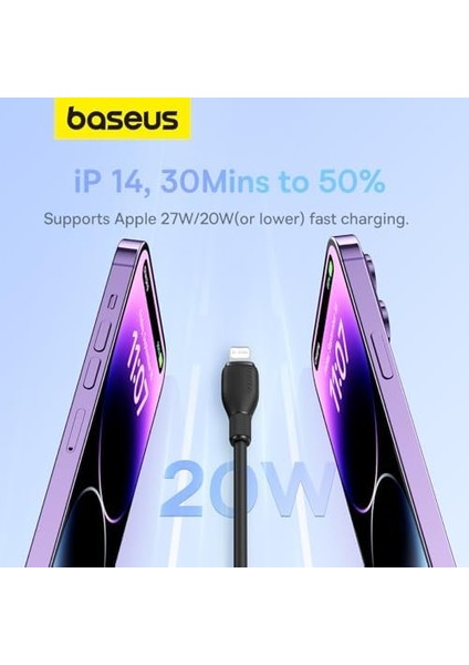 Pudding Hızlı Şarj Özellikli Type-C To Lightning Kablo 20W, 1.2 Metre, Siyah modelleri