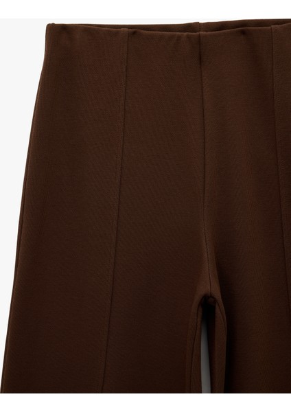 Dikiş Detaylı Uzun Bol Paça Pantolon modelleri