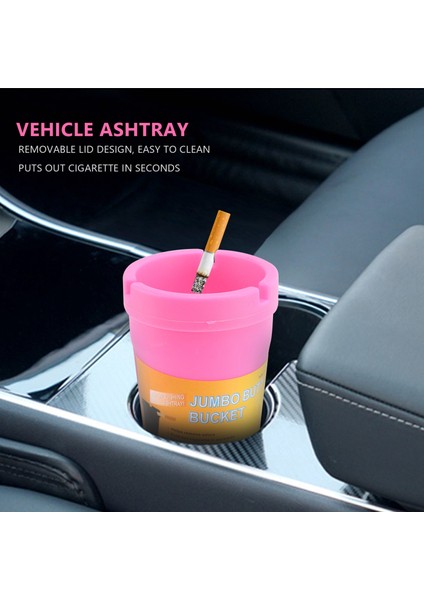 Taşınabilir Mini Ashtray Kupası Araba Butt Kova Duman Kül Tutucu Şeker Renk (Yurt Dışından) fırsatları