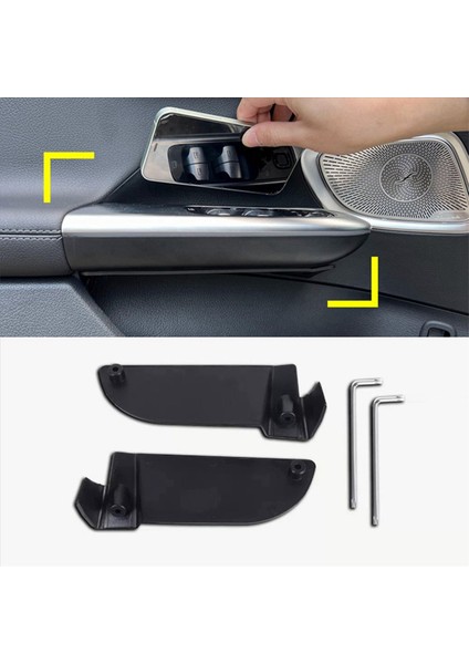 4x Araç Kol Yavrusu Saklama Kutusu Kapı Depolama Kutusu Tepsi Aksesuarları Mercedes Benz C Sınıfı W206 2022 2023 (Yurt Dışından) modelleri