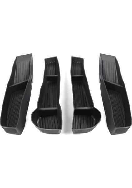 2021-2023 Için Kapı Tepsisi Organizatör Tesla Model Y Aksesuarları Araba Ön ve Arka Kapı Yan Depolama Kutusu Tpe Siyah 4pcs (Yurt Dışından)