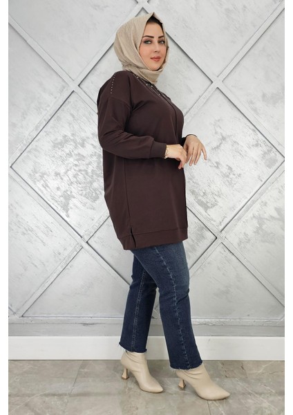 Kadın Taş Detaylı Tesettür Tunik fiyatları