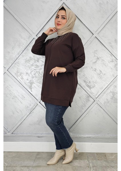 Kadın Taş Detaylı Tesettür Tunik modelleri