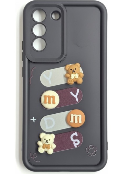 Samsung Galaxy S21FE Uyumlu Kılıf Siyah Renk Ayıcık Figürlü 3D Kamera Korumalı Darbe Emici Yumuşak Silikon Kapak fırsatları