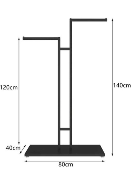 Metal Siyah Ayaklı Zigzak Askılık Elbise Konfeksiyon Askısı 7008-NRM fiyatları