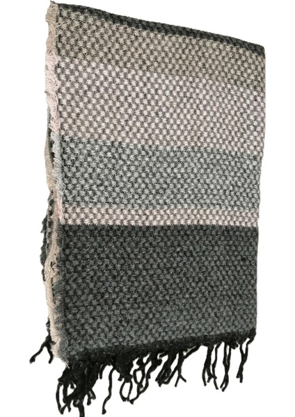Kadın Çift Taraflı Omuz Şal Renkli Saçaklı 70*200CM Standart