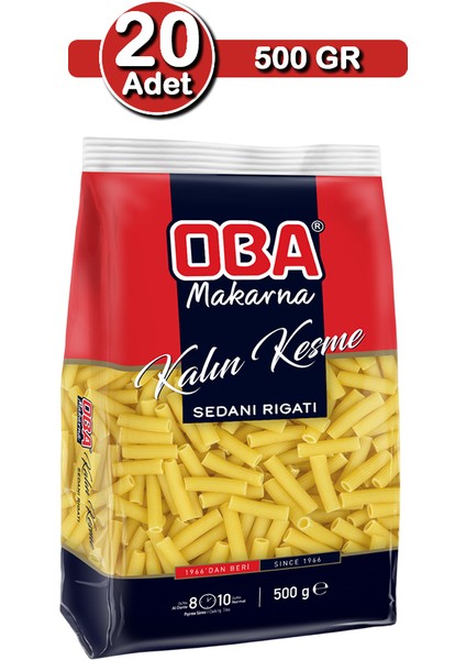Kalın Kesme Makarna 500 G x 20 Adet | Uzun Süreli Stok Paketi