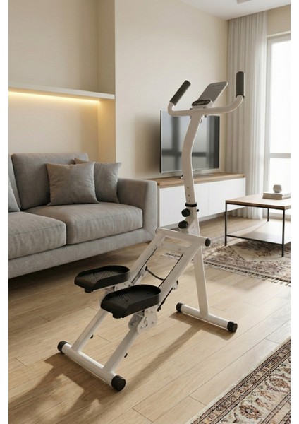 Ev Tipi Dikey Tırmanma Aleti 2 – Yağ Yakıcı, Sessiz, Katlanabilir, Dijital Ekranlı Kardiyo Makinesi