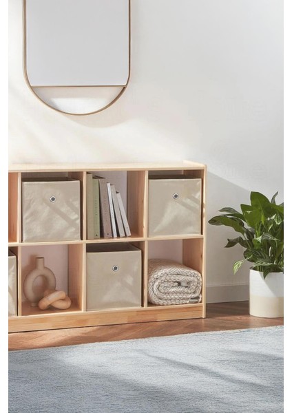 Bej 3'lü Dolap Içi Çamaşır Oyuncak Düzenleyici Kapaksız Saklama Kutusu Organizer 30X30X30 cm fiyatları