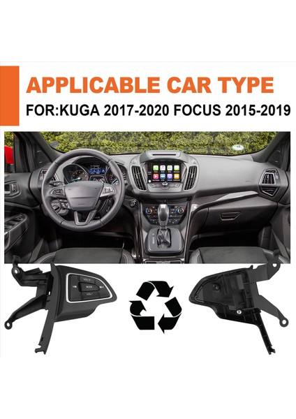 Araç Direksiyon Simidi Sağ Hacim Ayarlama Anahtarı Düğmesi Montajı GJ5T-14K147AA Ford Kuga 2017-2020 Odak 2015-2019 (Yurt Dışından) fırsatları