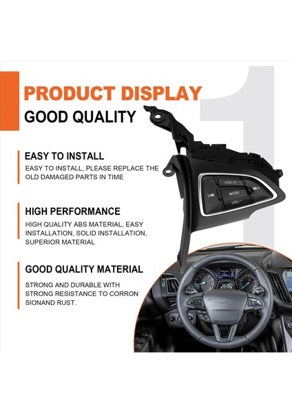 Araç Direksiyon Simidi Sağ Hacim Ayarlama Anahtarı Düğmesi Montajı GJ5T-14K147AA Ford Kuga 2017-2020 Odak 2015-2019 (Yurt Dışından) indirimleri