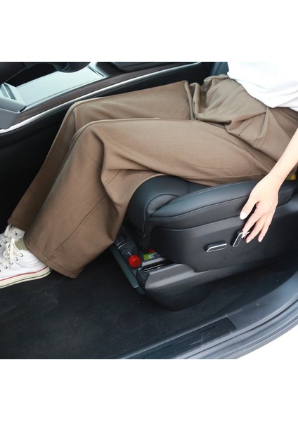 Tesla Model x Premium Silikon Pad Için Koltuk Saklama Kutusu Altında Push Pull Şeffaflık Araç Iç Aksesuarları (Yurt Dışından)