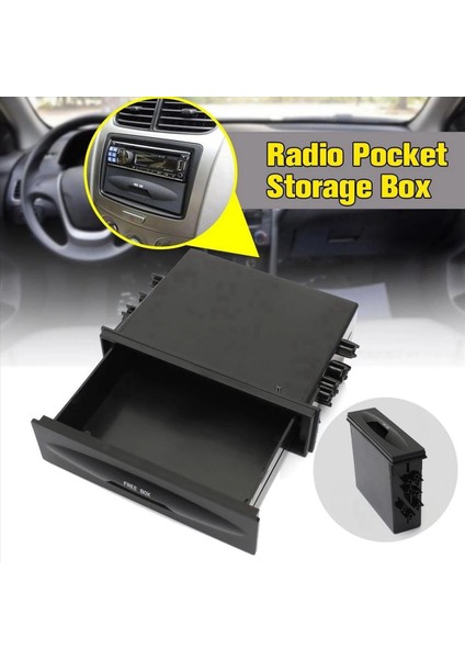 2x Evrensel Araç Saklama Kutusu Cx-38 Tek Katmanlı Otomatik Tek Din Dash Radyo Kurulumu Cep Kiti 177X50X120MM (Yurt Dışından) fırsatları