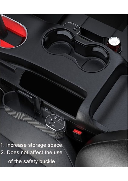 Araba Koltukları Uzay Dolgu Organizatör Kupa Tutucu Ön Araba Koltukları Organizatör 2 USB Port Konsol Yan Cep (2 Paket) (Yurt Dışından) fırsatları