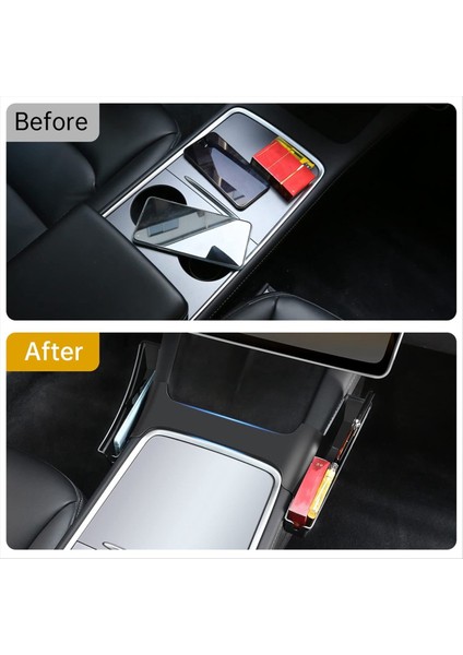 Tesla Model 3 Için Model Y 2021-2023 Merkez Konsol Yüz Organizatör Saklama Kutusu Tepsisi Iç Aksesuarlar (Yurt Dışından) modelleri