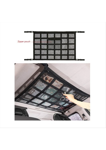 Araç Güçlü Net Torba Yük Boyunculuk Örtü Çatı Depolama Kapasitesi Araba Tavan Otomatik Aksesuarlar Çatı Depolama Net Cep A (Yurt Dışından) fırsatları