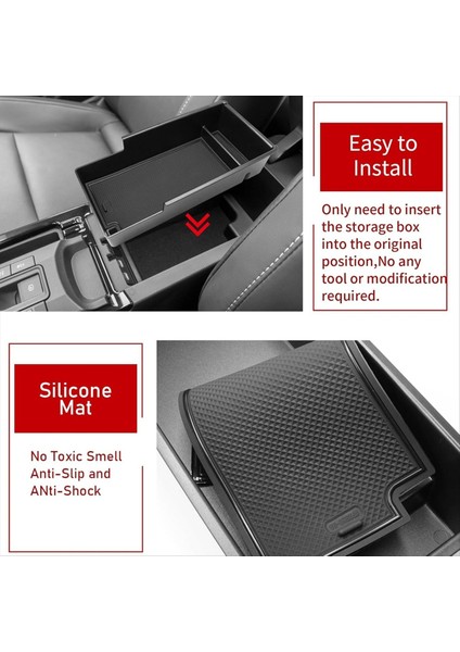 Toyota Prius Için Merkez Konsol Organizatörü 60 2023 2024 Kolçak Saklama Kutusu Tepsi Aksesuarları Ekle (Yurt Dışından) fırsatları