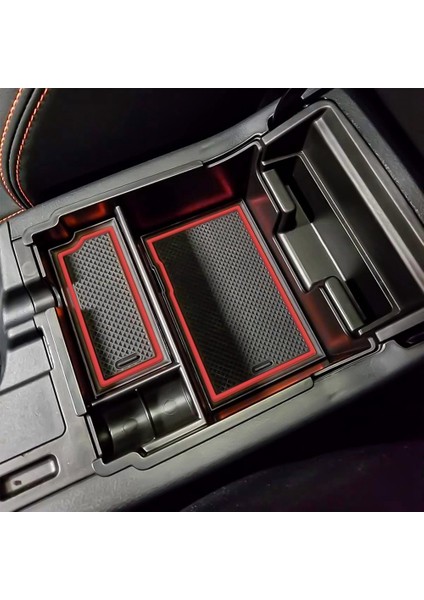 Subaru Crosstrek Impreza Için Orta Konsol Organizatör Tepsisi 2017-2022 Kolçak Ikincil Saklama Kutusu Aksesuarları Kırmızı (Yurt Dışından) modelleri