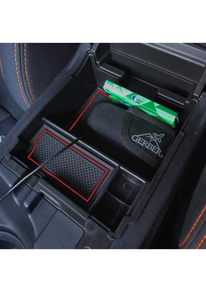 Subaru Crosstrek Impreza Için Orta Konsol Organizatör Tepsisi 2017-2022 Kolçak Ikincil Saklama Kutusu Aksesuarları Kırmızı (Yurt Dışından) indirimleri
