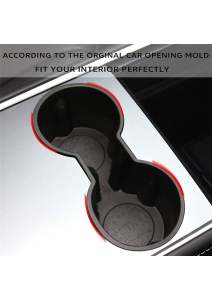 Tesla Için Model Y Model 3 2023 2022 2021 Otomobil Merkezi Konsol Kupası Tutucu Ekleme Aksesuarları (Yurt Dışından) fırsatları