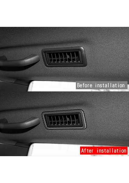 Araç Arka Çatı Klima Çıkış Çerçevesi Klima Toyota Için Hava Çıkışı Trim Etiketi Prado LC250 2024 Karbon Fiber (Yurt Dışından) modelleri