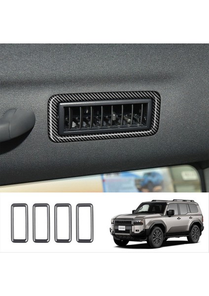 Araç Arka Çatı Klima Çıkış Çerçevesi Klima Toyota Için Hava Çıkışı Trim Etiketi Prado LC250 2024 Karbon Fiber (Yurt Dışından) fırsatları