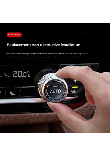 Araç Kristal Klima Düğmeleri Anahtar Kapak Trim For-Bmw 5 6 7 Serisi GT/F11/X5/F15/X6/F16/F10/F18/F12/F13/F01/F02 (Yurt Dışından) modelleri