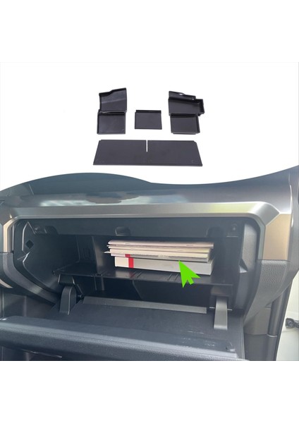 Toyota Tacoma 2024 Için Eldiven Kutusu Bölücüler Insert Depolama Bölücü Organizatör Aksesuarları ile Yolcu Eldiveni Saklama Kutusu (Yurt Dışından) modelleri