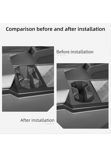 Tesla Cybertruck Için 2024 Su Kupası Tutucu Merkez Konsol Içecekler Tutucu Iç Aksesuarlar Su Kupası Saklama Kutusu (Yurt Dışından) modelleri